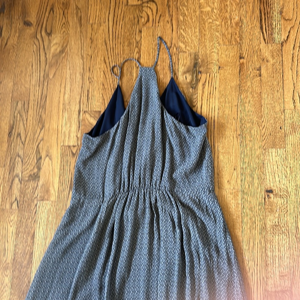 Joie Sz L Navy printed Maxi Dress - Picture 4 of 7